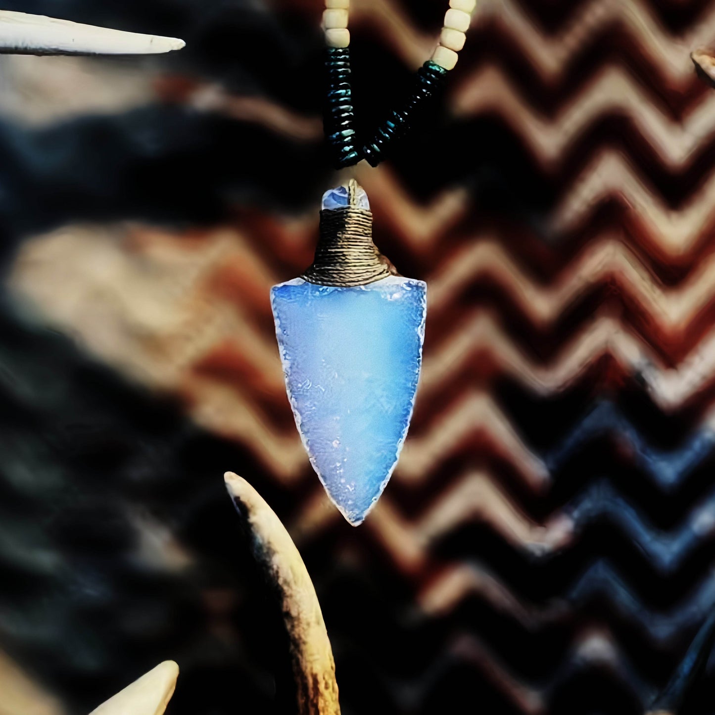 Hand-Knapped Obsidian Arrowhead Pendant Necklace- Grounding Stone Amulet - Voidstone Atelier