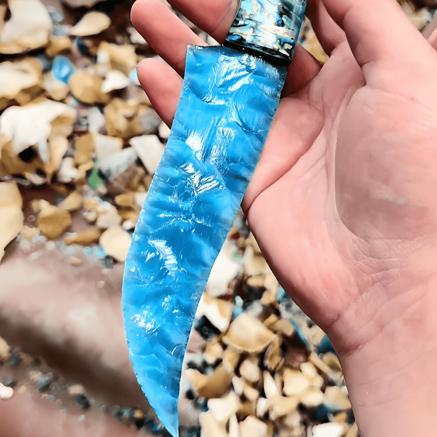Hand-Knapped Miniature Stone Daggers | Ritual Artifact Displays for Desk & Shelf - Voidstone Atelier